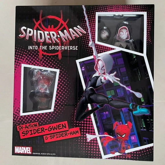Sentinel SV-Action Spider-Man dans le Jeu de Figurines Spider-Verse Gwen Stacy Miles Morales Figuras Shfiguarts Spiderman Kids Cadeau