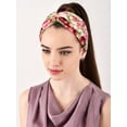thumbnail image 4 of Diadema con nudo elegante con estampado de cruz europea y americana, diadema de ala ancha para mujer, accesorios para el cabello de joyería de Corea del Sur, 4 of 6