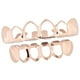 thumbnail image 1 of Hip Hop Teeth Grills Caps Cara abierta Vampire 6 Fang Protectores bucales Oro rosa Hugo Parrillas Dientes Colmillos, 1 of 6