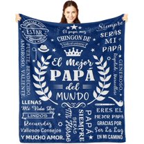 Regalo para Papa Padre, Regalos para Papa de Cumpleaños, Regalos para Papa en Español en Navidad, Regalos para El Dia Del Padre, Dad Gifts from Daughter Spanish Throw Blanket 60x80in