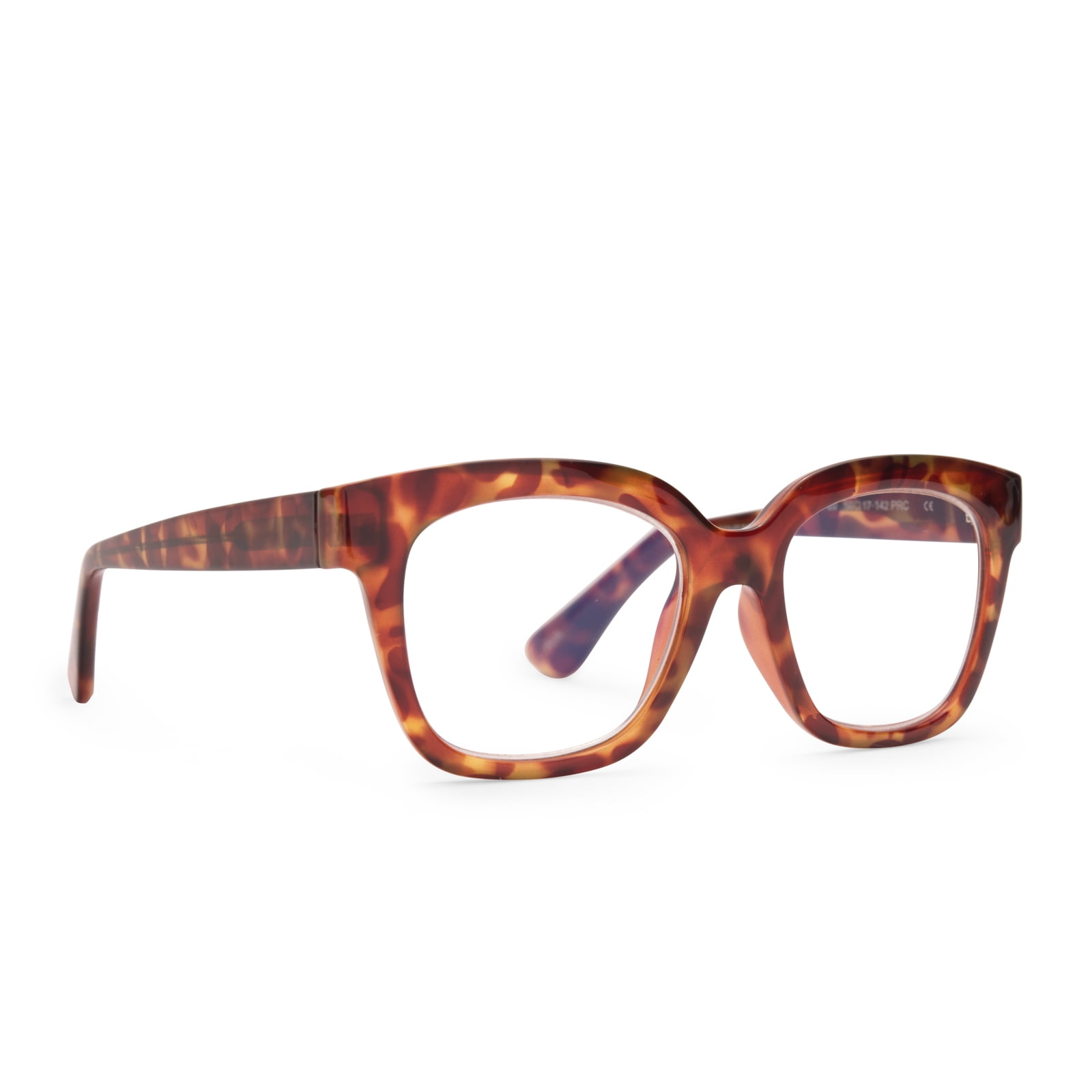 Compliments by DIFF Eyewear Ava Blue Light Reading Glasses Amber Tortoise +2.0