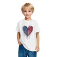 thumbnail image 4 of GERsome 4th of July T-Shirts for Boys Girls American Flag Cotton Short Sleeve Crewneck Tshirt USA Flag Stars Stripes Patriotic Graphic Tee, 3-4 Years, 4 of 6