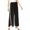 black, variant on 28th & Park Womens Rhinestone Trim Casual Wide Leg Pants, Black, Small
