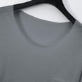 thumbnail image 4 of Chemise d'Exercice Décontractée pour Hommes, Couleur Unie, Manches Longues, Col Rond, Couche de Base, Évacuation de l'Humidité, 4 of 8
