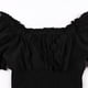 thumbnail image 5 of Vestido formal de cintura alta de manga corta de color sólido con un hombro para mujer Fridja  bnh6727, 5 of 9