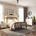 thumbnail image 2 of HomeFare Wood Modern Glam Nightstand in White, 2 of 10