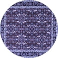 thumbnail image 1 of Ahgly Company Machine Washable Indoor Round Persian Blue Traditional Area Rugs, 8' Round, 1 of 4