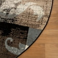 thumbnail image 4 of Superior Pastiche Floral Indoor Area Rug, 8' Round, Beige, 4 of 8