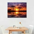 thumbnail image 2 of COMIO  Wall Art Sunset Canvas Painting Tree Reflection Landscape Picture Poster Print Framed and Stretched Ready to Hang for Living Room Bedroom Kitchen Office, 2 of 4