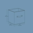 thumbnail image 2 of LEDREM 10.2" Storage Cube Organizers - 6-Pack Foldable Fabric Bins with Handles, Shelving System for Clothes, Toys, Walnut, 2 of 5