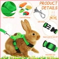 thumbnail image 2 of 4 Sets Adjustable Bunny Rabbit Harness and Leash Set Small Pet Cute Vest Harness Leash with Decoration for Bunny Ferret Small Pets(Fruit), 2 of 7