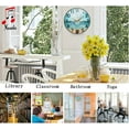 thumbnail image 5 of GZHJMY Ocean Beach Life is Better in Flip-Flops Print Round Wall Clock, 9.5 Inch Silent Battery Operated Quartz Analog Quiet Desk Clock for Home,Office,School, 5 of 7