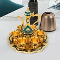 thumbnail image 4 of Dwellnix Vintage Turkish Tea Set Luxury Turkish Coffee Set Pot and 6 Cups Home, 4 of 7
