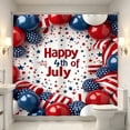 thumbnail image 2 of Clearance! 4th of July Shower Curtain, Patriotic Firework Summer Shower Curtain for Bathroom Home Decor, 70 W x70 H Inch Waterproof Polyester Fabric with Hooks(C), 2 of 6