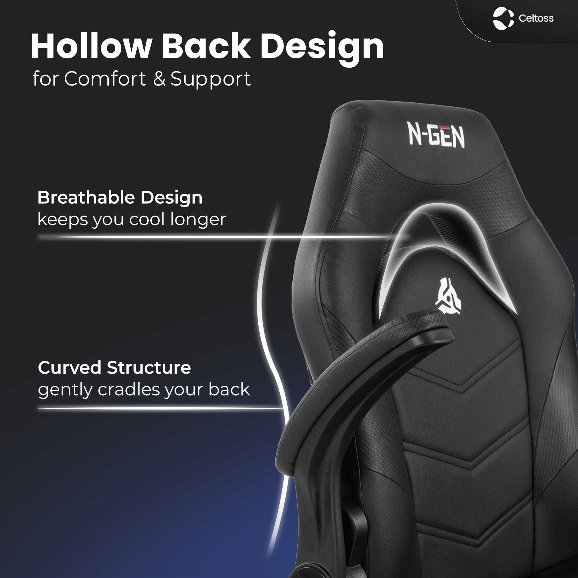 CELTOSS  Black Gaming Chair, Flip-up Armrest Computer Chair Ergonomic Office Chair PU Leather Desk Chair Executive Adjustable Swivel Task Chair
