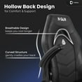 thumbnail image 5 of CELTOSS  Black Gaming Chair, Flip-up Armrest Computer Chair Ergonomic Office Chair PU Leather Desk Chair Executive Adjustable Swivel Task Chair, 5 of 12