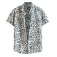 thumbnail image 1 of PENGXIANG Chemises de Mode d'Été pour Hommes Manches Courtes Décontractées Hauts de Plage Blouse Ample Décontractée, 1 of 3