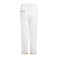 thumbnail image 6 of COMVALUE Cropped Pants Women Wide Leg Casual Loose Palazzo Pants Elastic Waist Beach Pant Gauze Crop Trousers (White, XL), 6 of 9