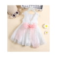 thumbnail image 2 of Franhais Girls Princess Dress, Kids Sleeveless Bubble Dress with Large Bowknot, Pearls One-Piece for Wedding Party, 6 Months to 5 Years, 2 of 9