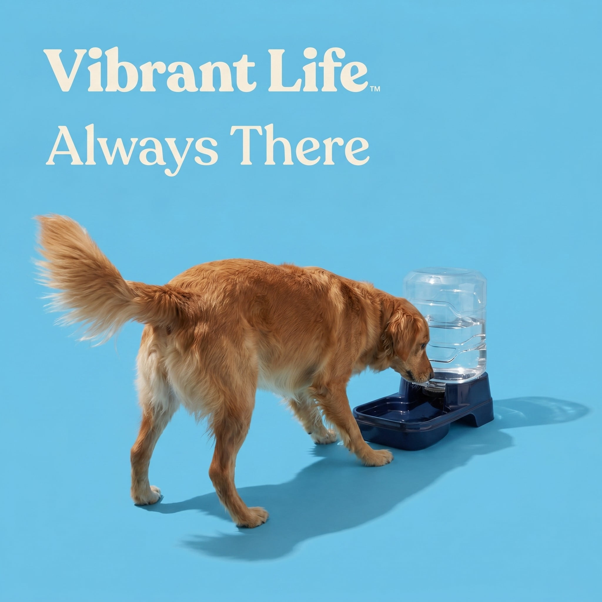 (3 pack) Vibrant Life Gravity Waterer for Large Dogs and Cats, 2.5 gal, Navy