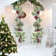 thumbnail image 5 of Guirnalda floral navideña de 2 m | Flores rojas y blancas con follaje verde | Decoración navideña artificial para repisas, puertas y escaleras | Decoración navideña para interiores y exteriores, 5 of 6