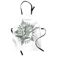 thumbnail image 1 of Guitar Apron Stars with Rock Sign Monochrome Musical Instrument Design Rockstar Life Singing, Unisex Kitchen Bib Apron with Adjustable Neck for Cooking Baking Gardening, Pale Grey White, by Ambesonne, 1 of 3