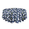 thumbnail image 5 of Paw Print Dog Bone Round Tablecloth 60"x60",Wrinkle Wipeable Table Cloth for Kitchen Dining Room Picnic Patio Party, 5 of 6