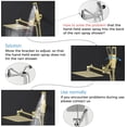 thumbnail image 4 of ZXNYH All Metal Dual Square Shower Head Combo | 8" Rain Shower Head | Handheld Shower Wand with 71" Extra Long Flexible Hose | Smooth 3-Way Diverter | Adjustable Extension Arm - A Bathroom Upgrade, 4 of 5