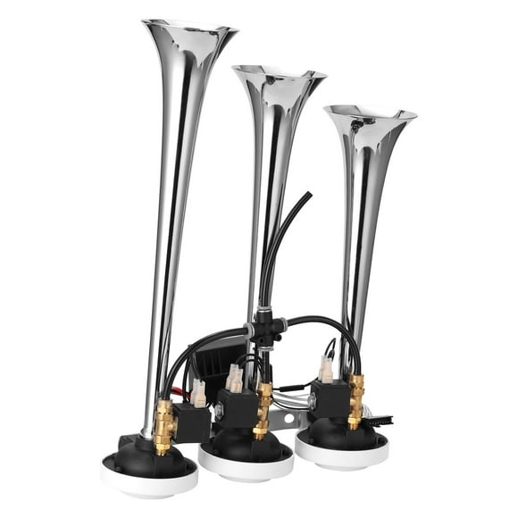 110db Three-Tube Horn Car Horn 12.0V/24V Universal Car Horn Loudspeaker Auto Modification Accessory Car Air Horns