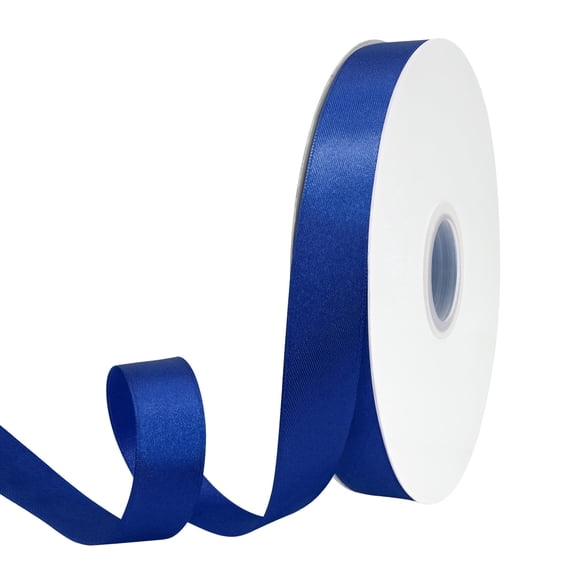 Double Faced Navyblue Ribbon 100 Yards,7/8 inch Satin Ribbon for Gift Wrapping, Flower Bouquet, Weddings Party Invitation Decorations, DIY Crafts and More