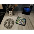 thumbnail image 3 of Bull Terrier Spring Path Pair of Pot Holders 7.5 in x 7.5 in, 3 of 5