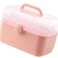 thumbnail image 3 of Caja de medicamentos para el hogar Caja de clasificación de medicamentos de plástico Caja de almacenamiento de medicamentos de emergencia multicapa Rosa, 3 of 6