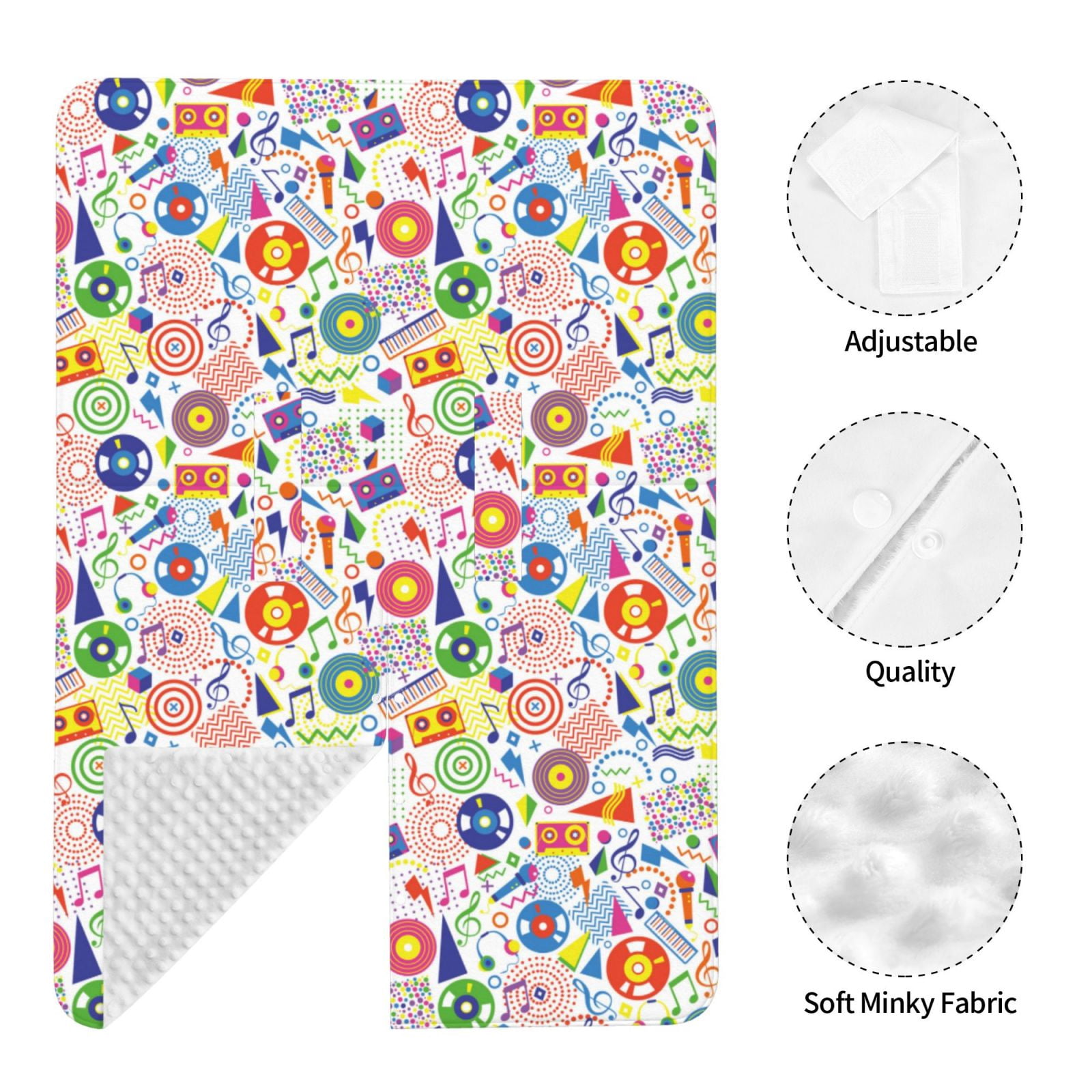 Naloa Retro Musi Disco Baby Car Seat Cover, Breathable Baby Carrier Cover, Multiuse Baby Carrier Cover & Nursing Breastfeeding Cover