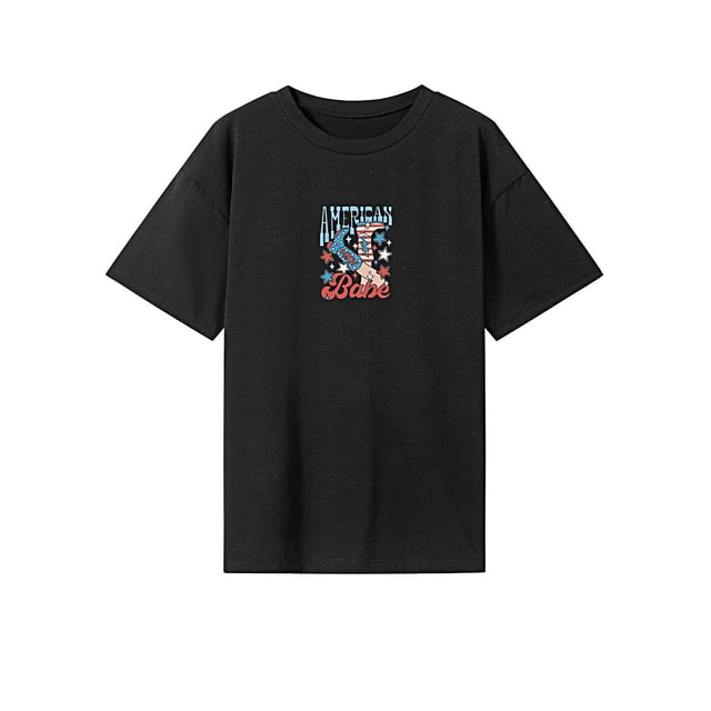 Camiseta de verano para mujer, ropa informal, camiseta suave de manga corta para vacaciones en la playa M