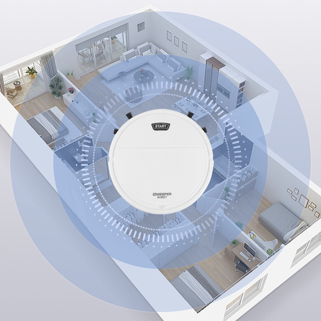 ZUARFY Large Suction Robot Vacuum Silent and Anti-collision Rechargeable Vacuum Cleaner