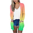 thumbnail image 2 of Plus Size Tie Dye Cardigan for Women,Long Sleeve Cardigan for Women with Pockets 2024 Lightweight Fall Open Front Casual Duster Kimono Cardigans Sweater, 2 of 5