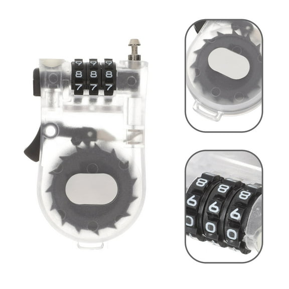 BESTOYARD Transparent Multi Functional Password Lock for Snowboard Scooter Bike Anti Theft Security