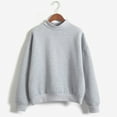 thumbnail image 6 of Hevirgo Autumn Winter Casual Women Solid Color Crew Neck Long Sleeve Sweatshirt Pullover, 6 of 10
