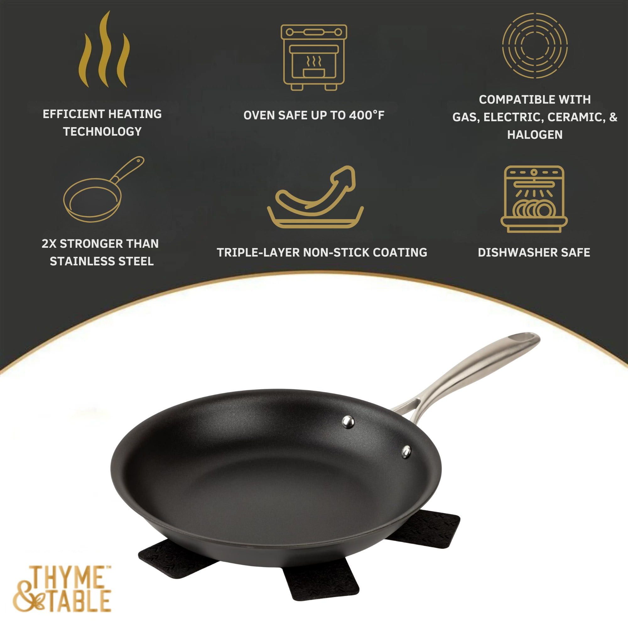 Thyme & Table  8" Non-Stick Fry Pan, Hard Anodized