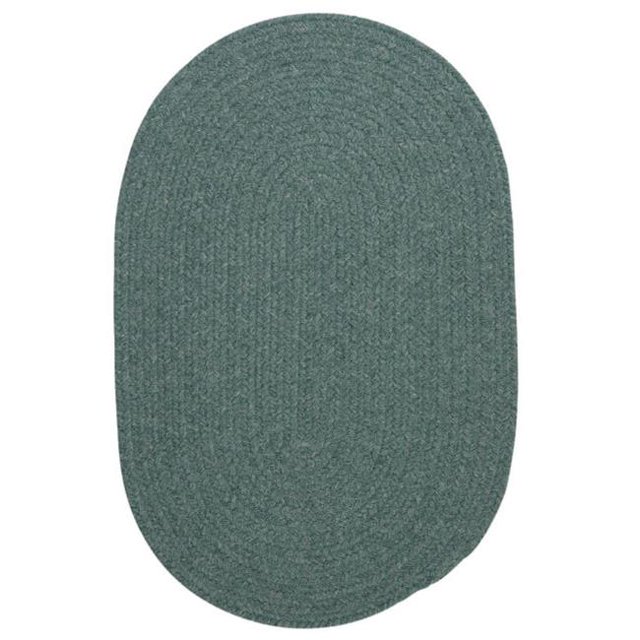 Colonial Mills Rug WL27R060X096 Bristol - Teal 5 ft. x 8 ft. Braided Rug