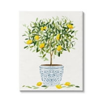 Stupell Industries Lemon Tree Detailed Planter Food & Beverage Painting Gallery Wrapped Canvas Art Print Wall Art, 30 x 40