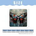 thumbnail image 2 of 12 Inch Wall Clock Battery Operated Square Clock Decorative for Office, Kitchen, Outdoor, Living Room，Beautiful Butterfly on Blue Background Creative Pattern, 2 of 4