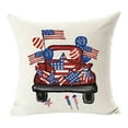 thumbnail image 6 of Dmlowu 4th of July Decorations Pillow Covers Comfortable Throw Pillow Covers Soft Warm 18x18 Pillow Cover for Living Room Bed Sofa, Patriotic Couch Pillow Covers for Independence Day, 6 of 6