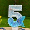 thumbnail image 2 of Birthday Number Candles For Cake Blue Number Candle Fun Glitter Cake Topper Birthday Decorations Cupcake Topper For PartySupplies, 2 of 4