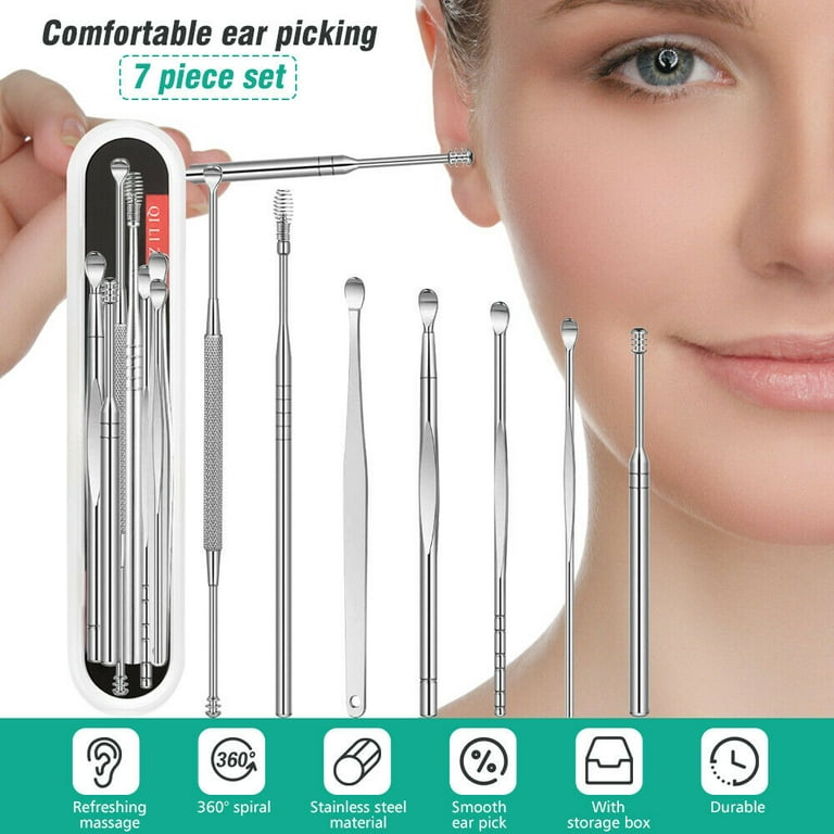 Sdoveb 6Pcs Spring Earwax Cleaner Tool Set 360 Spiral Design Earwax Removal  Tools Innovative Ear Wax