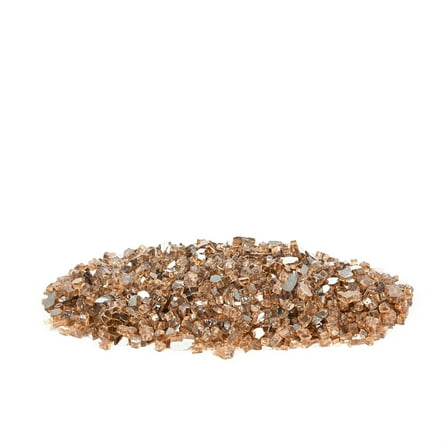 1/4 in. 10 lbs. Copper Reflective Tempered Fire Glass