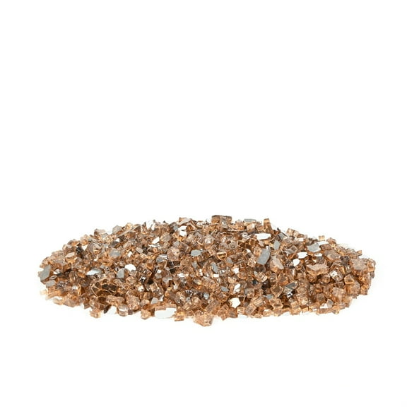 1/4 in. 10 lbs. Copper Reflective Tempered Fire Glass