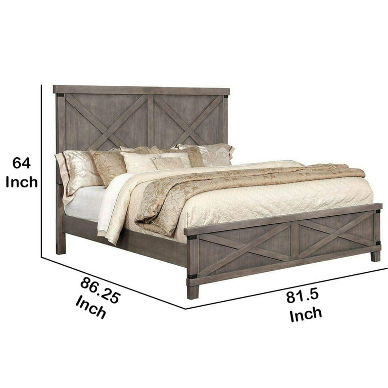 Transitional Eastern King Size Bed, Eastern King Bed Frame Measurements