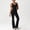 Black(Tank Top + Flared Pants), variant on PISONIC 2 Piece Workout Sets for Women, Camisole Square Neck Tops & High Waist Shorts, Gym Yoga Pilates Outfits