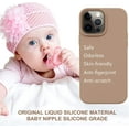 thumbnail image 5 of Compatible with iPhone 14 Pro Case, [Upgraded Thickened Liquid Silicone] [Soft Anti-Scratch Microfiber Lining] Shockproof Full Body Protective Case for iPhone 14 Pro 6.1 inch - Light Brown, 5 of 13